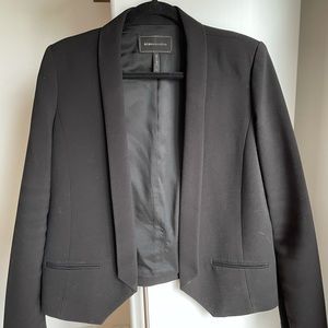 BCBGMAXAZRIA BLACK OPEN FRONT BLAZER